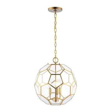 Bee 13.5" Modern Bohemian Iron/Glass LED Pendant - JONATHAN Y